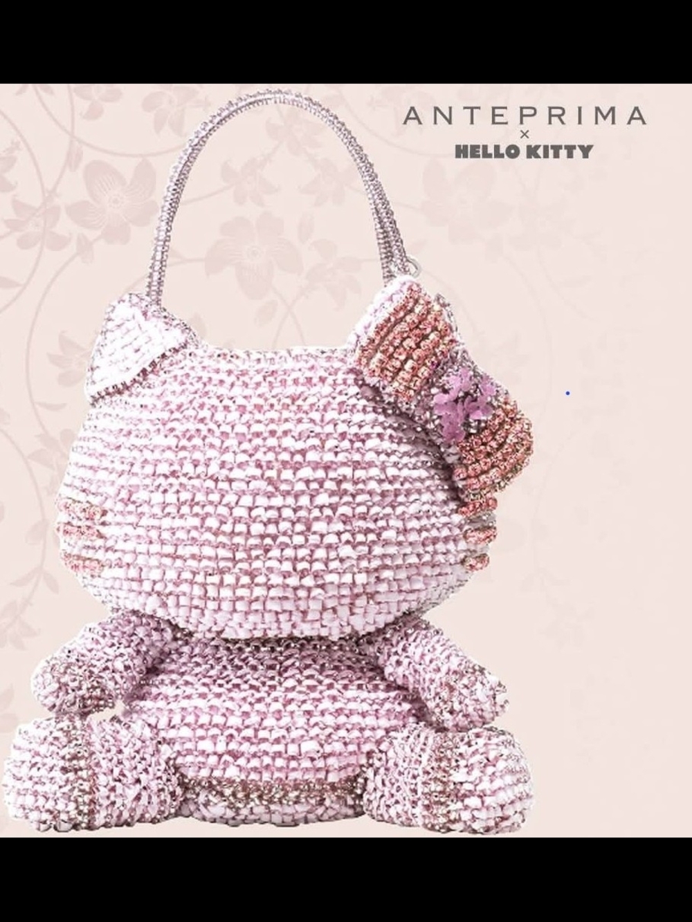 ANTEPRIMA x Hello Kitty Pink Woven Mini Bag